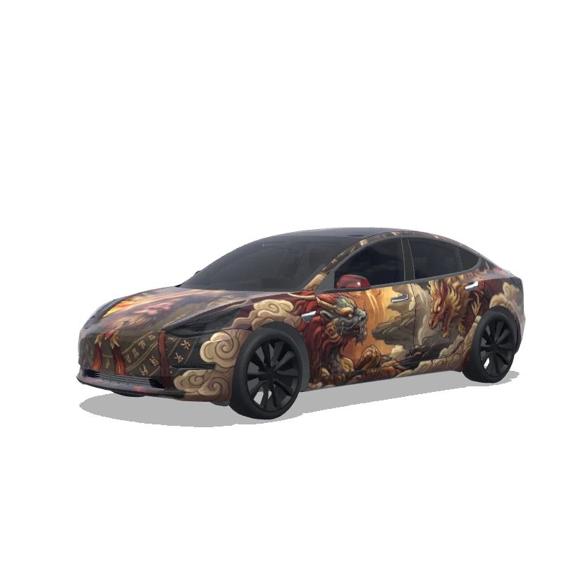 Tesla Model 3 2017-2023 — Wrap-Vorschau: wukong from Black Myth
