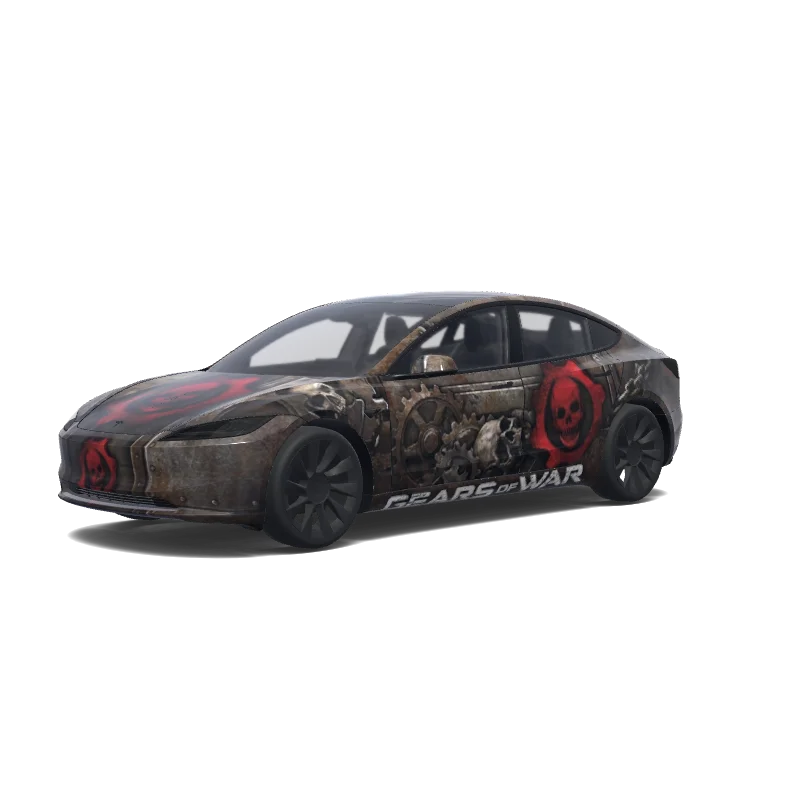 Tesla Model 3 (2024+) Standard & Premium — Gears of War. wrap preview