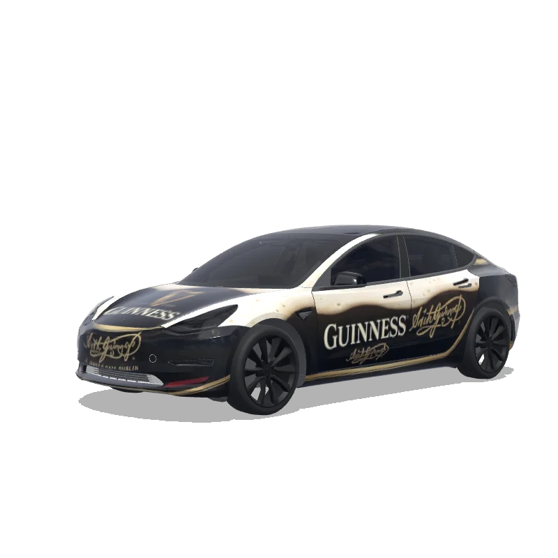 Tesla Model 3 2017-2023 — aperçu du wrap Guinness beer