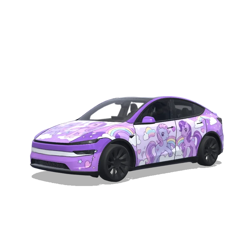 Tesla Model Y (2025+) Premium — Custom design wrap preview