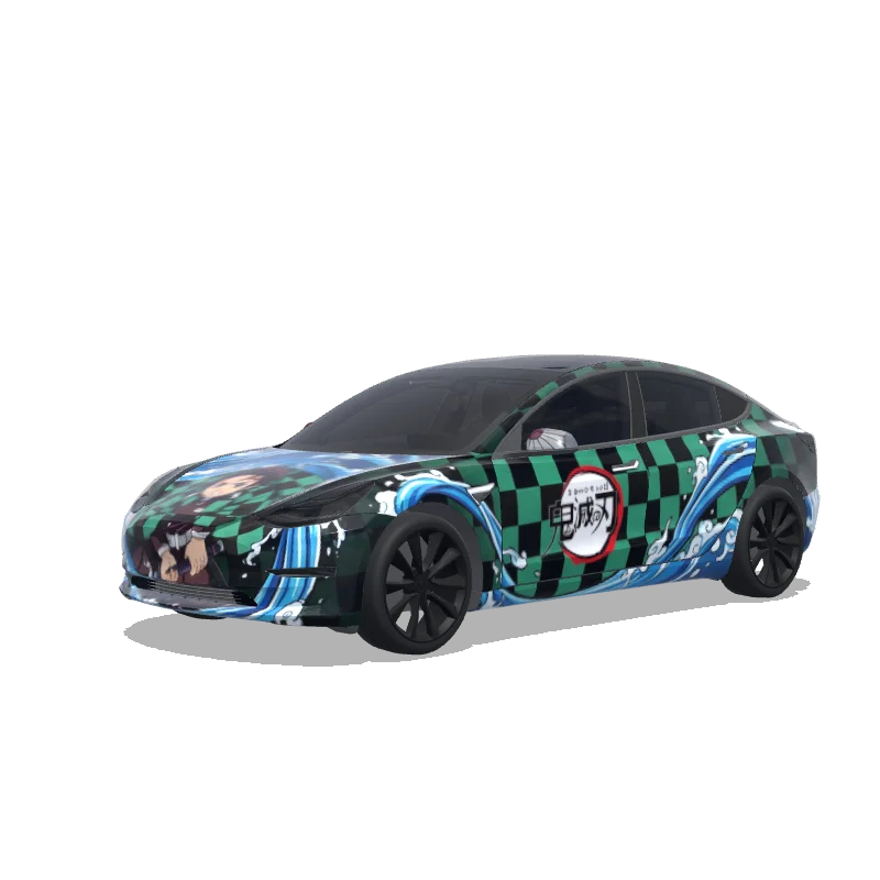 Tesla Model 3 2017-2023 — Wrap-Vorschau: demon slayer tanjiro