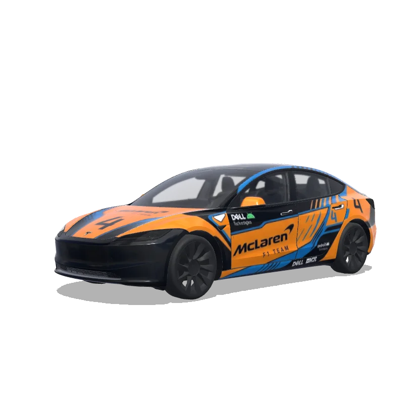 Tesla Model 3 (2024+) Standard & Premium — Lando Norris Formula One wrap preview