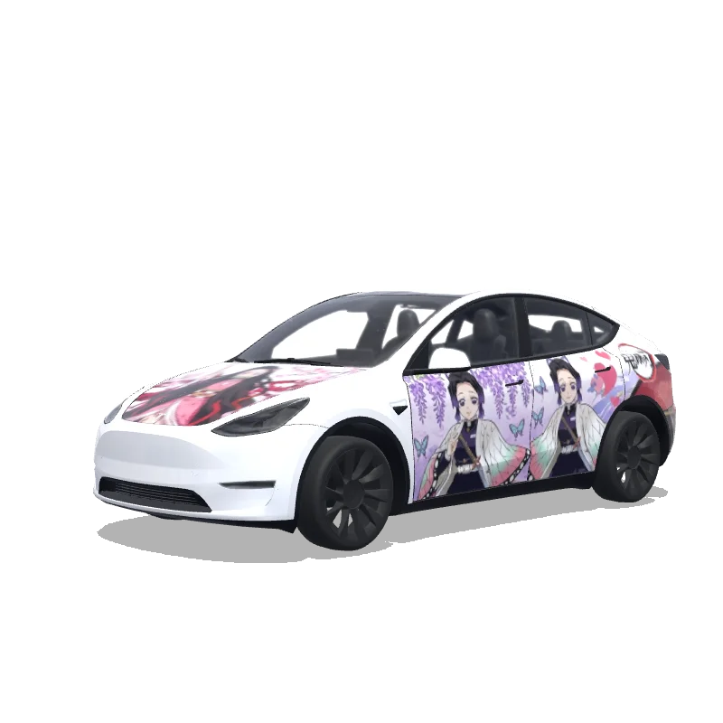 Tesla Model Y 2020-2024 — Wrap-Vorschau: 鬼灭之刃动漫女角色