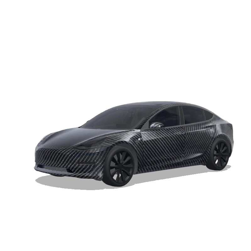 Tesla Model 3 2017-2023 — Covered with carbon fiber wrap preview