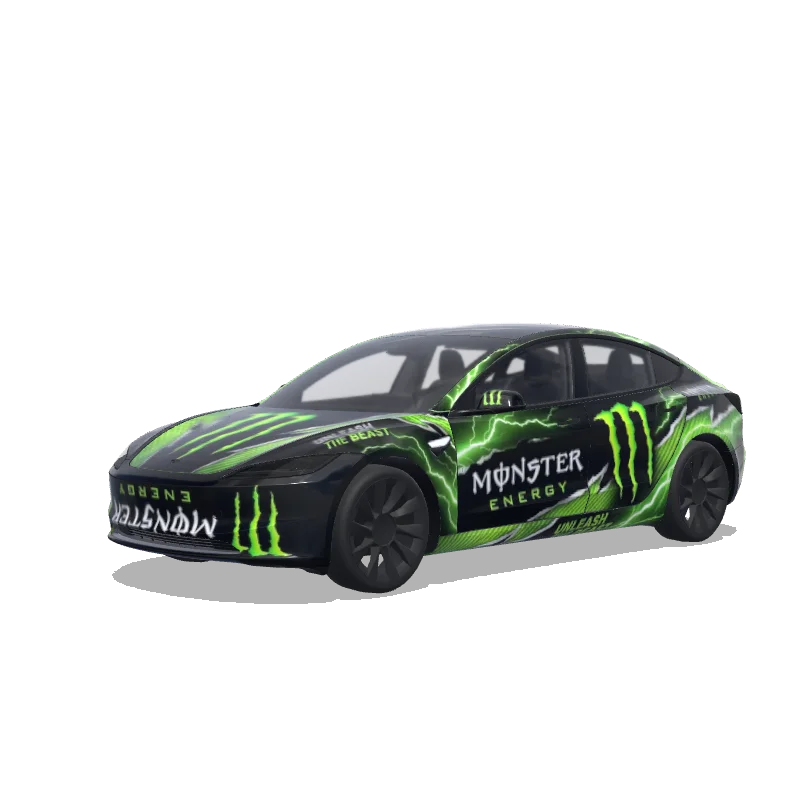 Tesla Model 3 (2024+) Standard & Premium — vista previa del diseño monster energy drink