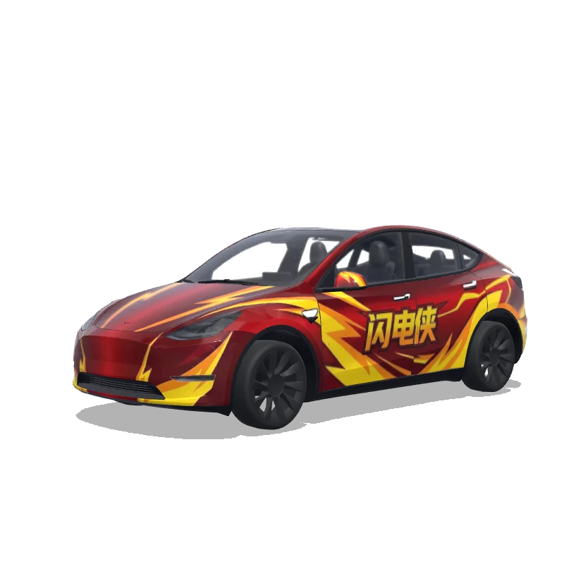 Tesla Model Y 2020-2024 — 闪电侠 wrap preview
