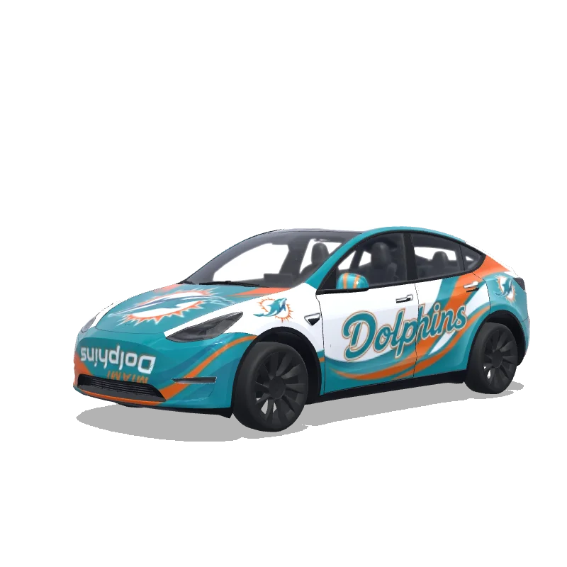 Tesla Model Y 2020-2024 — NFL: Miami Dolphins wrap preview