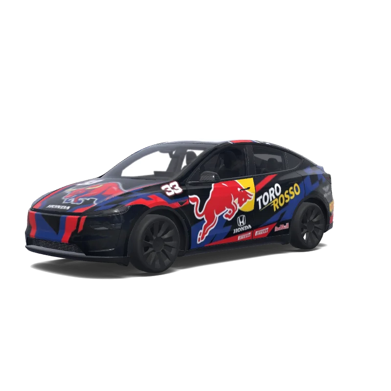 Tesla Model Y (2025+) Premium — Wrap-Vorschau: F1 racing bulls livery.