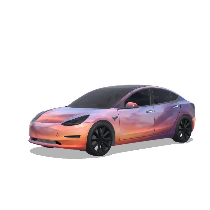 Tesla Model 3 2017-2023 — Wrap-Vorschau: Cloudy sunset