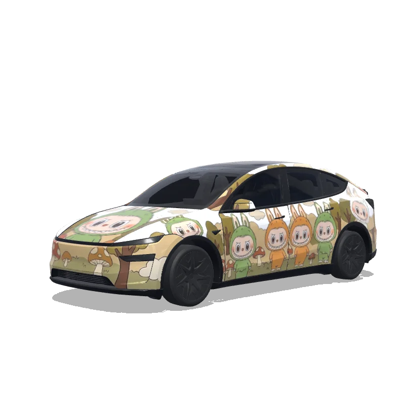 Tesla Model Y L 2025+ — Wrap-Vorschau: Labubu