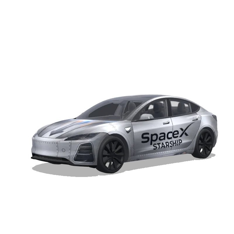 Tesla Model 3 (2024+) Performance — Wrap-Vorschau: SpaceX Starship