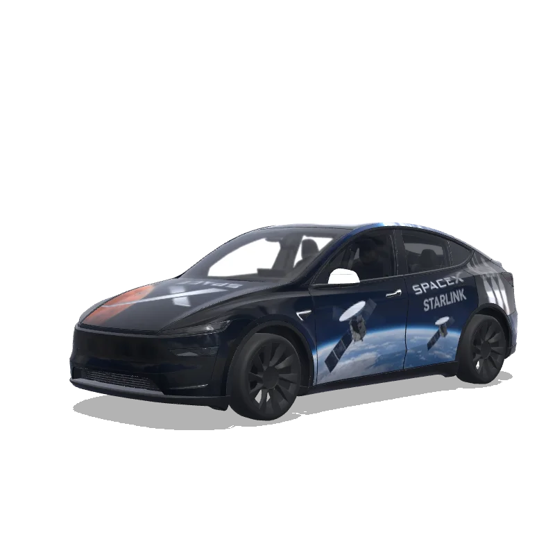 Tesla Model Y (2025+) Premium — SpaceX wrap preview