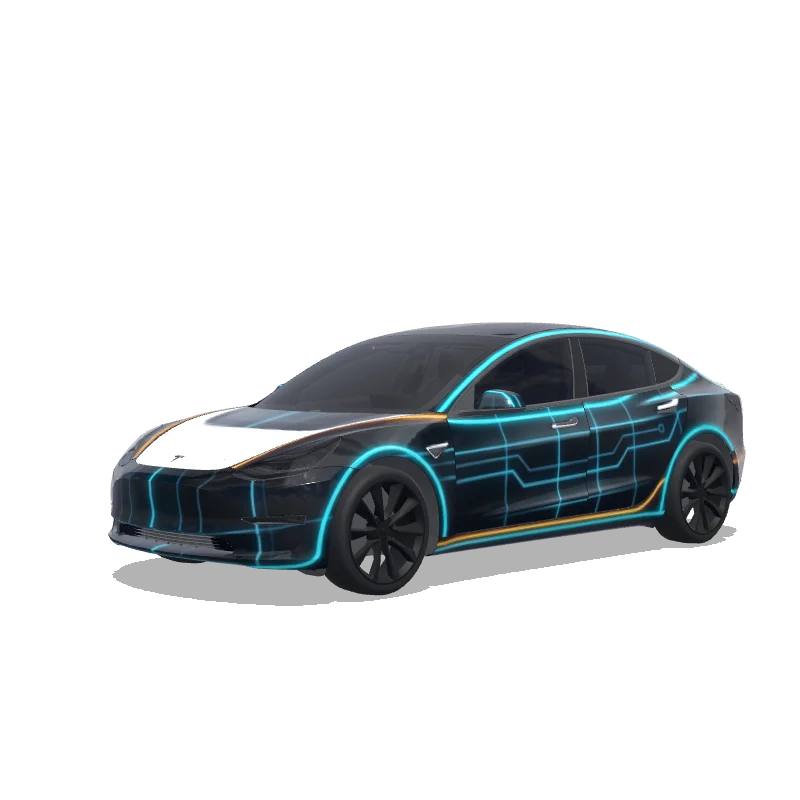 Tesla Model 3 2017-2023 — Wrap-Vorschau: Tron