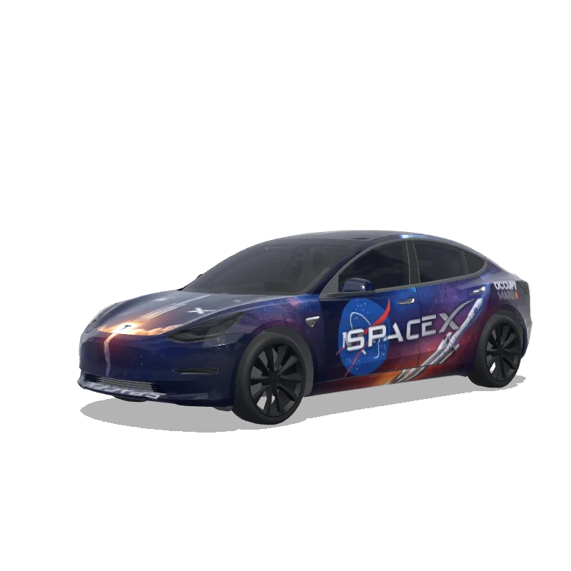 Tesla Model 3 2017-2023 — Spacex NASA theme 랩 미리보기
