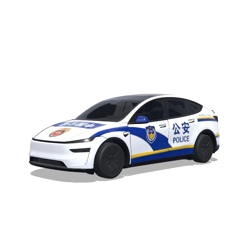 Tesla Model Y L 2025+ — aperçu du wrap 中国公安