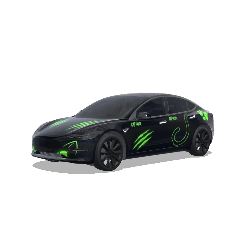 Tesla Model 3 2017-2023 — ichbraucheeincatnoirdesign wrap preview
