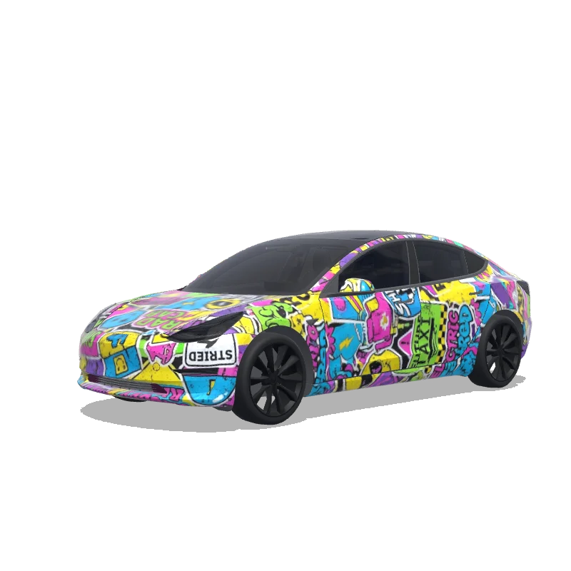 Tesla Model 3 2017-2023 — add a rad cab label涂装预览