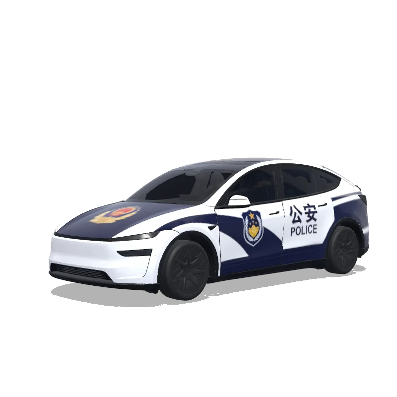 Tesla Model Y L 2025+ — aperçu du wrap Chinese Police