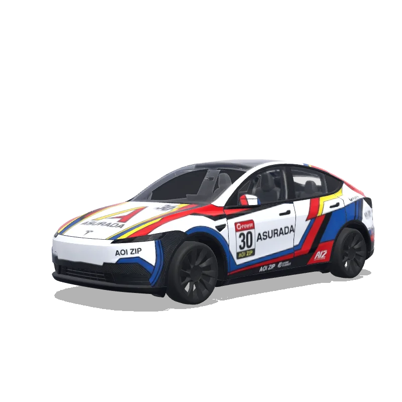 Tesla Model Y (2025+) Standard — Future GPX Cyber Formula ASURADA type wrap preview