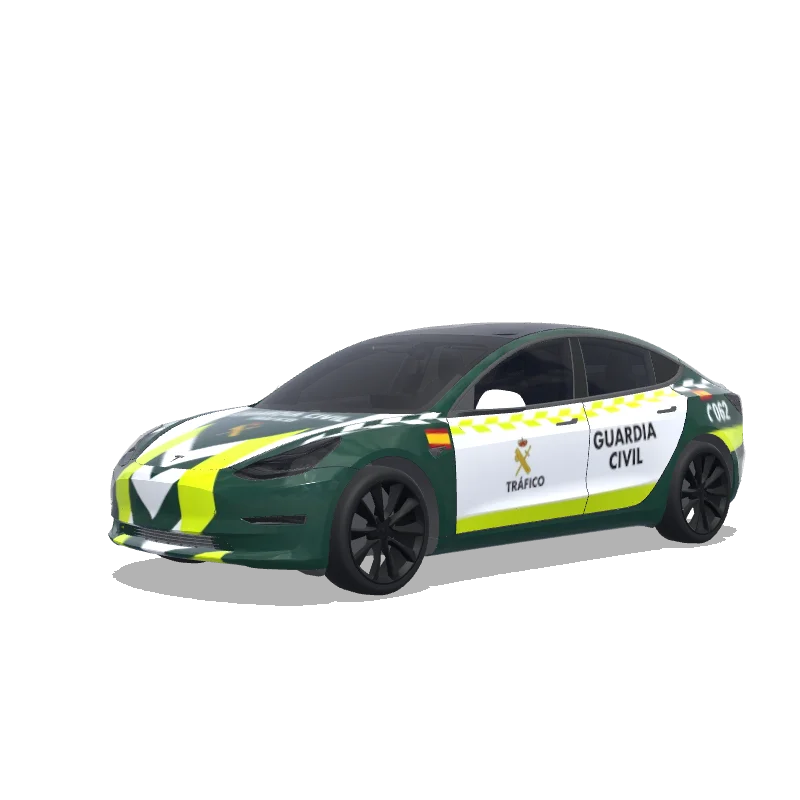 Tesla Model 3 2017-2023 — Wrap-Vorschau: Vehículo de guardia civil de trafico España