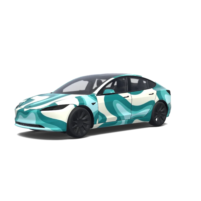 Tesla Model 3 (2024+) Standard & Premium — cute wavey and beachy vibes涂装预览
