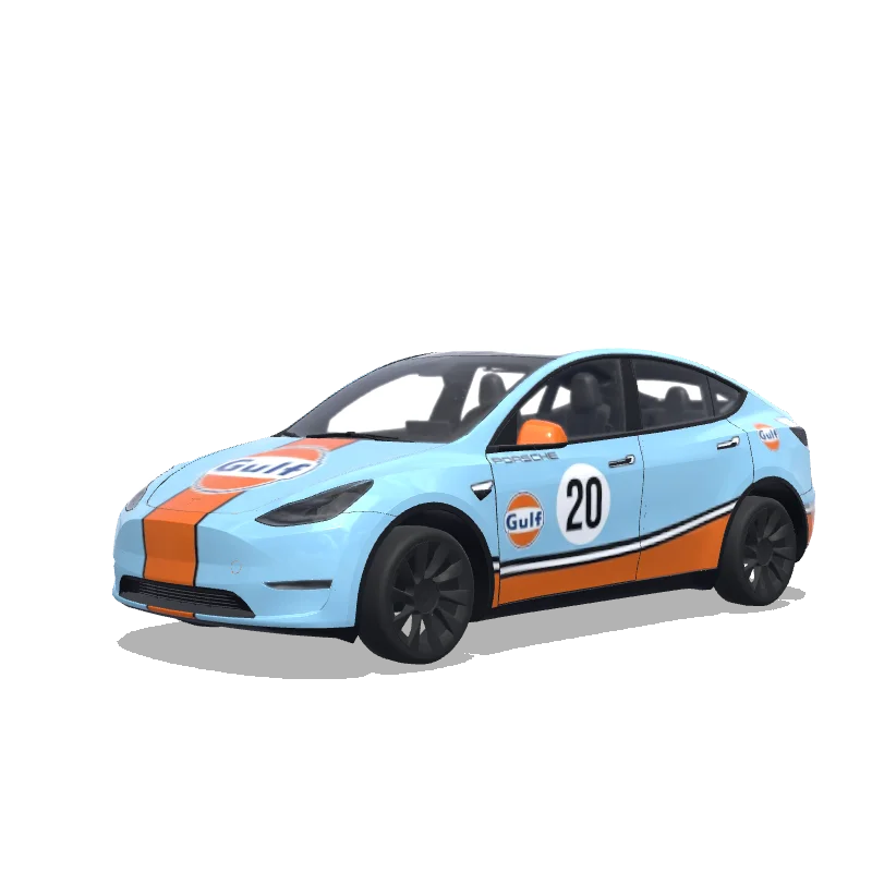 Tesla Model Y 2020-2024 — Gulf racing avec logo wrap preview