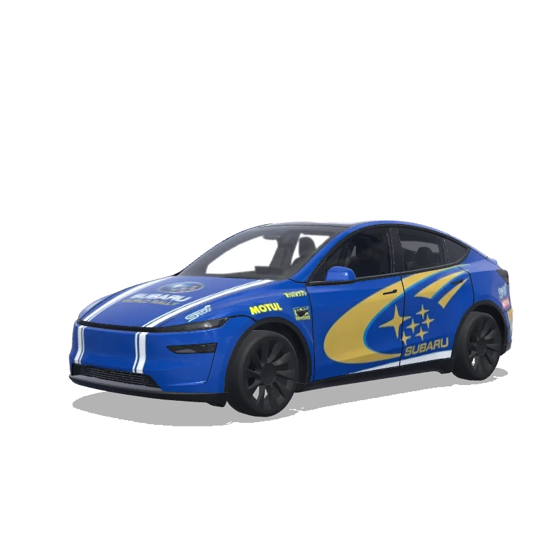 Tesla Model Y (2025+) Premium — 斯巴鲁拉力赛涂装 wrap preview