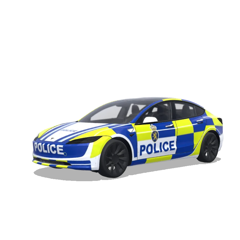 Tesla Model 3 (2024+) Standard & Premium — vista previa del diseño Police belge battenbrug