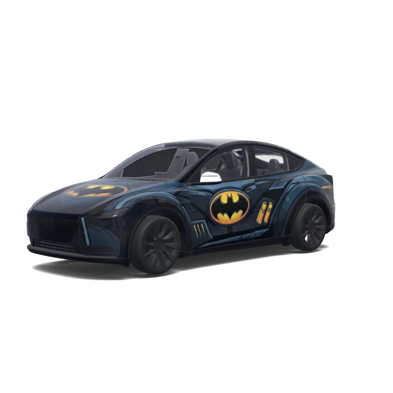 Tesla Model Y (2025+) Standard — comic book style Batmobile.涂装预览