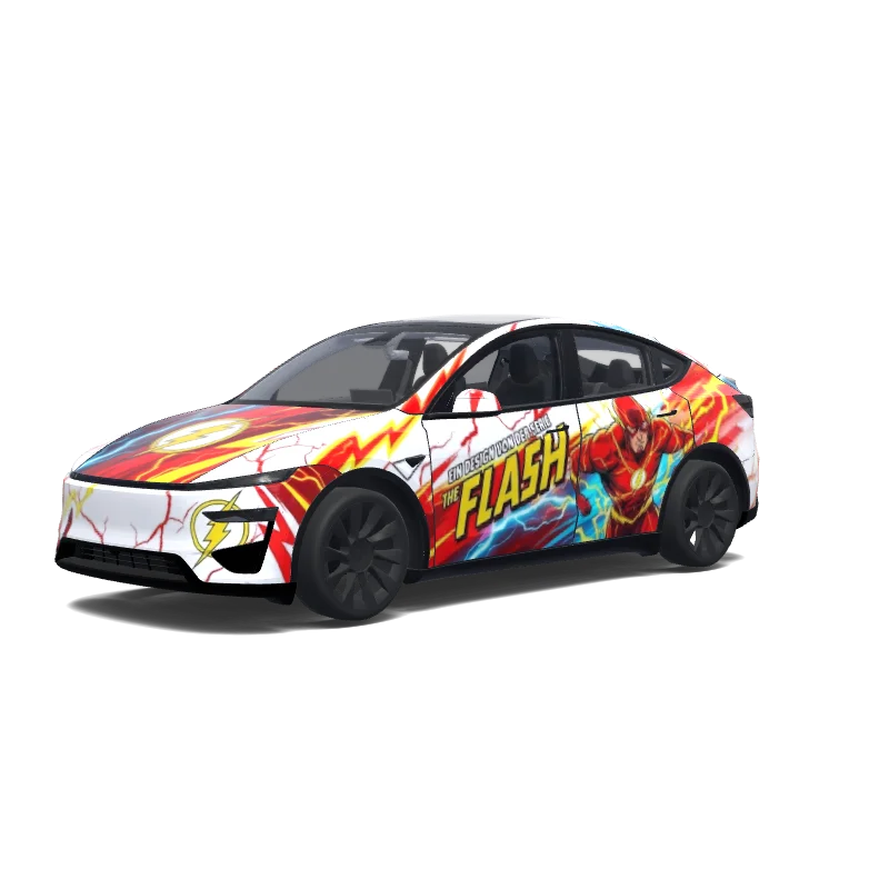 Tesla Model Y (2025+) Performance — ein design von der serie the flash. wrap preview