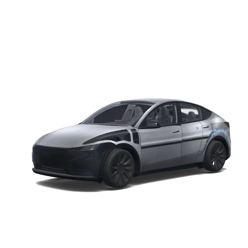 Tesla Model Y (2025+) Standard — De lorean BTTF style.涂装预览