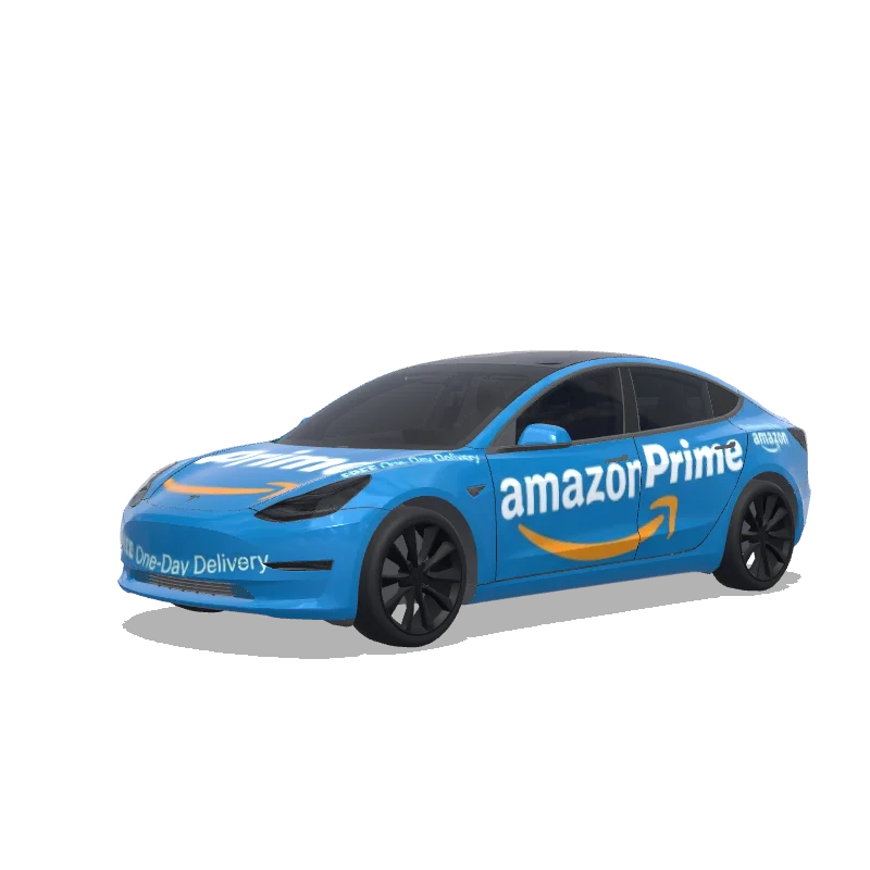 Tesla Model 3 2017-2023 — Amazon truck. wrap preview