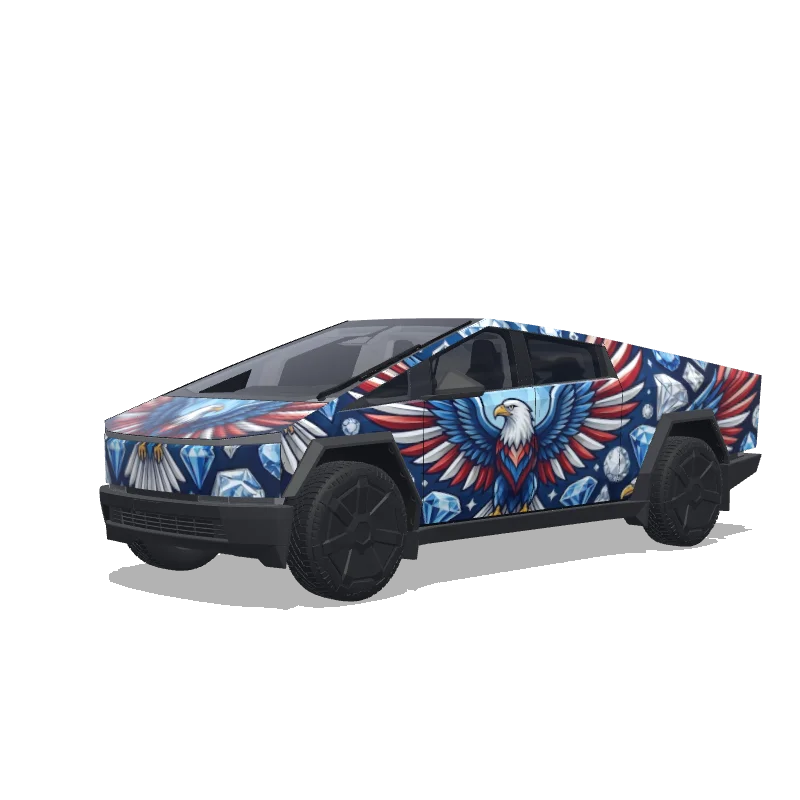 Tesla Cybertruck 2024+ — 사용자 정의 디자인 랩 미리보기