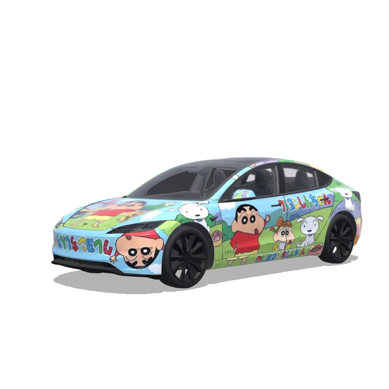 Tesla Model 3 (2024+) Performance — Crayon Shin-chan. wrap preview