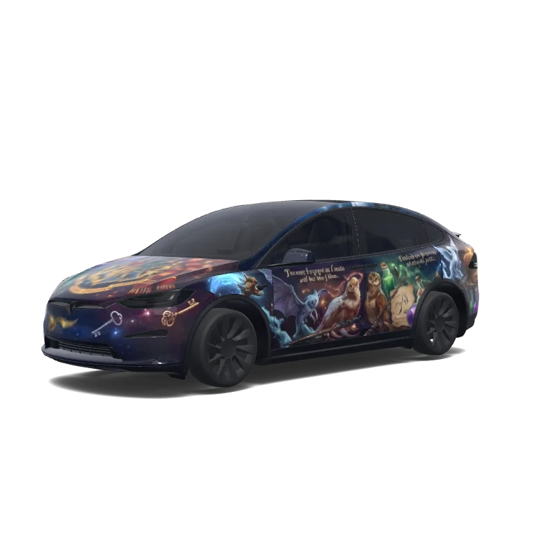 Tesla Model X 2021+ — Harry Potter theme don’t leave the frunk blank. wrap preview