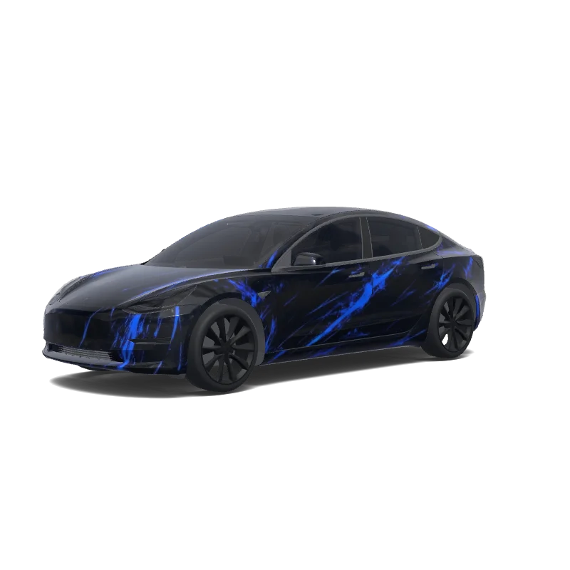 Tesla Model 3 2017-2023 — aperçu du wrap Design personnalisé
