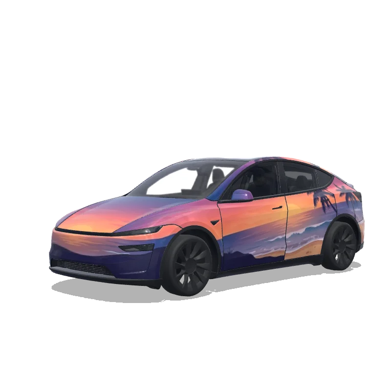 Tesla Model Y (2025+) Premium — beach sunset.涂装预览