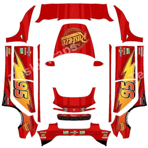 Tesla Model 3 (2024+) Standard & Premium — Custom design PNG wrap texture