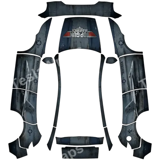 Tesla Model Y (2025+) Premium — PNG-Wrap-Textur: top gun maverick.
