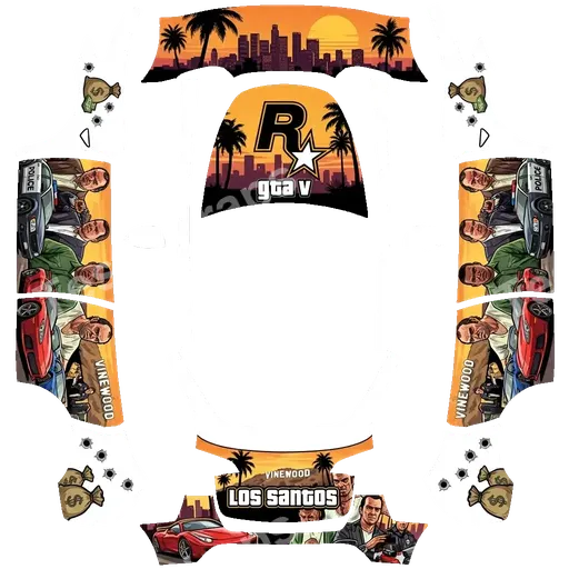 Tesla Model Y 2020-2024 — gta5 and rockstar.art PNG 랩 텍스처