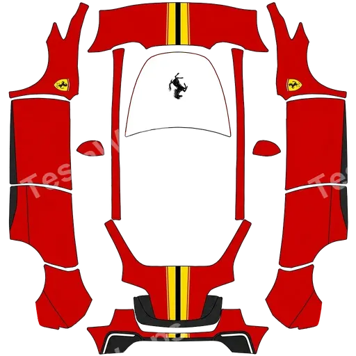 Tesla Model Y 2020-2024 — PNG-Wrap-Textur: ferrari