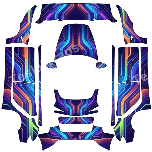 Tesla Model 3 (2024+) Standard & Premium — PNG-Wrap-Textur: wemmbu inspired design