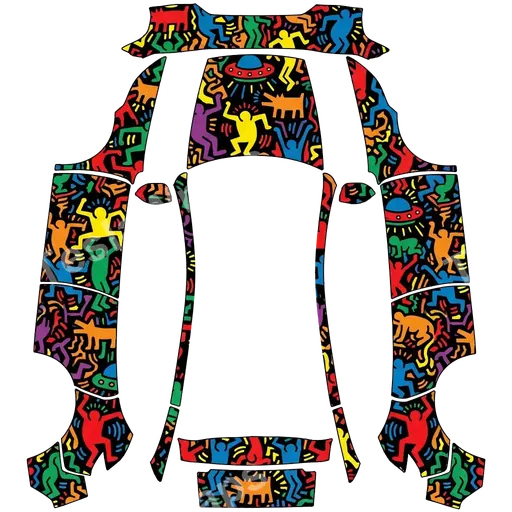 Tesla Model Y (2025+) Premium — PNG-Wrap-Textur: keith haring