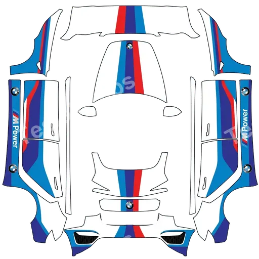 Tesla Model 3 (2024+) Standard & Premium — PNG-Wrap-Textur: BMWに見えるラップを作って