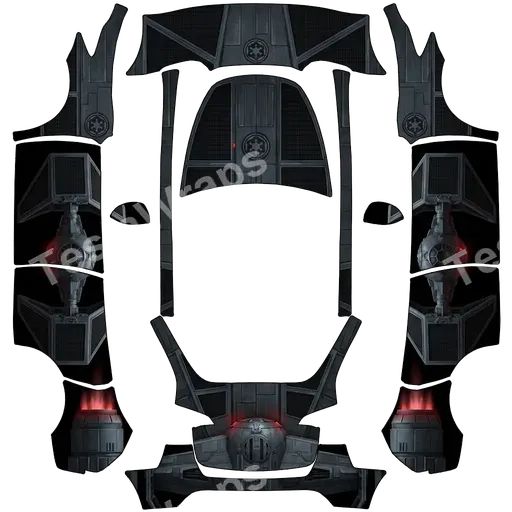 Tesla Model Y 2020-2024 — Custom design PNG wrap texture