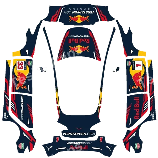 Tesla Model 3 2017-2023 — Verstappen.com racing GT3 PNG wrap texture