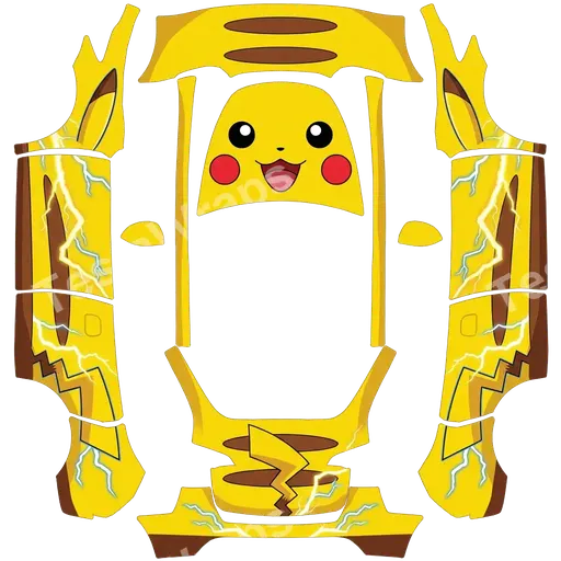 Tesla Model Y 2020-2024 — PNG-Wrap-Textur: pikachu