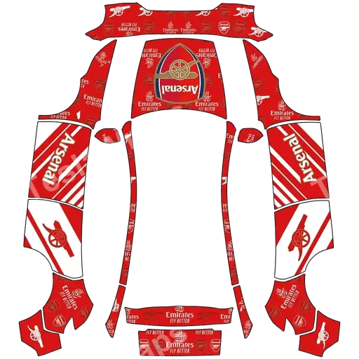 Tesla Model Y (2025+) Premium — Arsenal PNG wrap texture