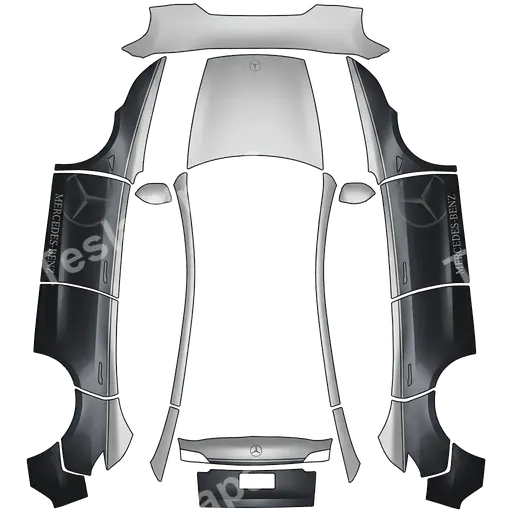 Tesla Model Y (2025+) Premium — PNG-Wrap-Textur: benz