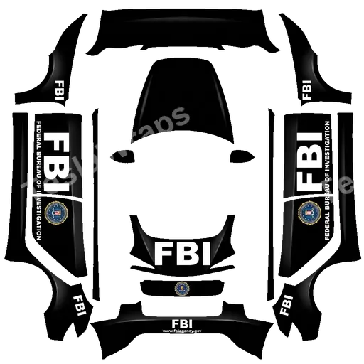 Tesla Model 3 (2024+) Standard & Premium — textura PNG del diseño fbi